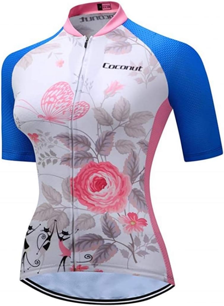 Coconut Ropamo Women's Cycling Jersey Short Sleeve Bike Shirt Cycling Clothing for Women