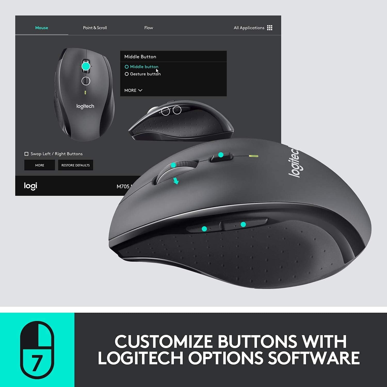 Logitech MK570 Wireless Wave Keyboard and Mouse Combo: Computers & Accessories