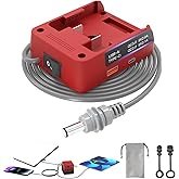 Deckit Starlink Mini Battery Adapter,Compatible with Milwaukee M18 Battery, Portable Power Converter for Off-Grid Internet with Switch, Low Voltage Protection &amp; Multi-Port, Includes 5FT DC Cable &amp; Bag