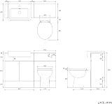iBathUK Premium Gloss White Vanity Unit & Back to Wall Toilet Set view 5