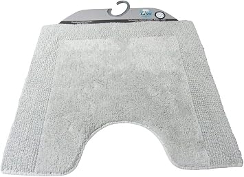 Batex Wc Vorleger Duo Flor Silber 60x55cm Mit Ausschnitt
