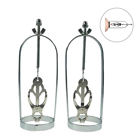 BDSM Nippel Klammern Brüste Cage Heavy Duty Gewichte Edelstahl Klee BH Käfig Folter Nippel Clips Stretcher