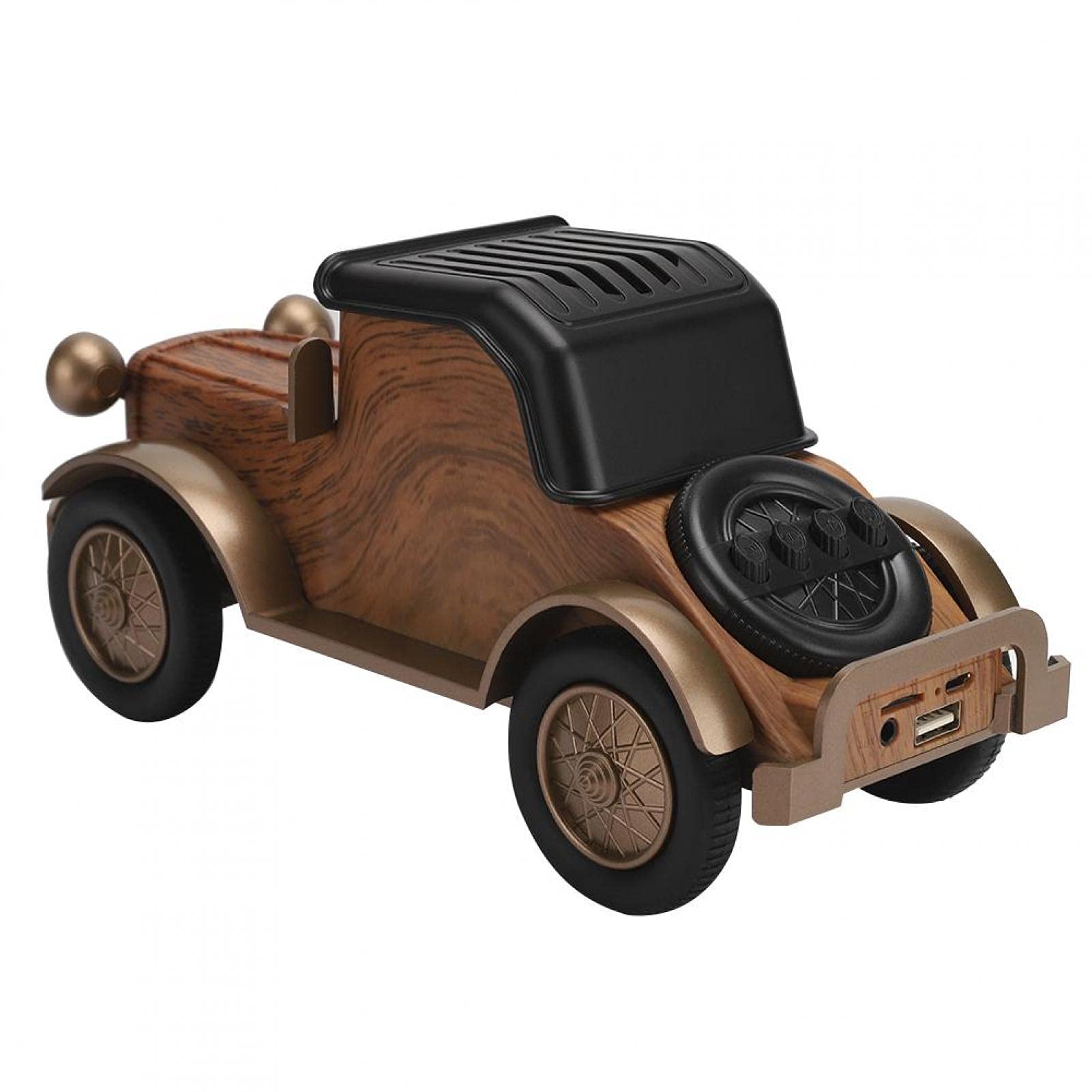 Dilwe Vintage Car Shape Wireless Speaker, Soundbox Retro Car Shape Bluetooth Equipment, Support Bluetooth/USB/TF/FM radio, 1500mA Portable Multifunctional Speaker, Decorated Hands Free Speaker