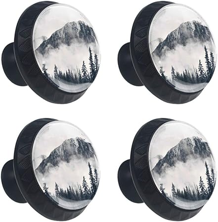 4 Pieces Set Cabinets Hardware Round Furniture Knobs Canadian