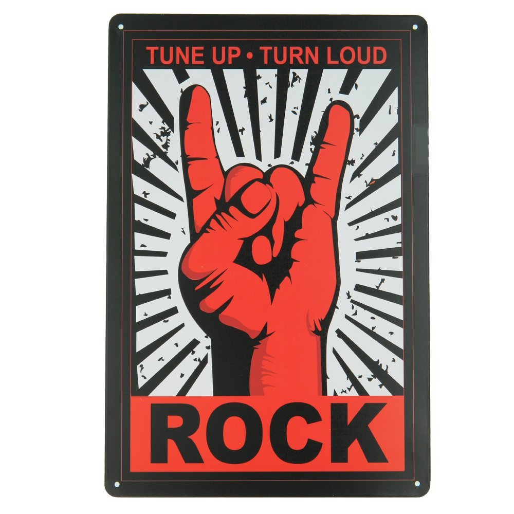 Ipekoo Rock Vintage Metal Tin Sign Wall Plague Home Decor Rock Art Bar Cucina Pub 12 X 20 3 Cm Decorazioni Per Interni Casa E Cucina Aaaid Org