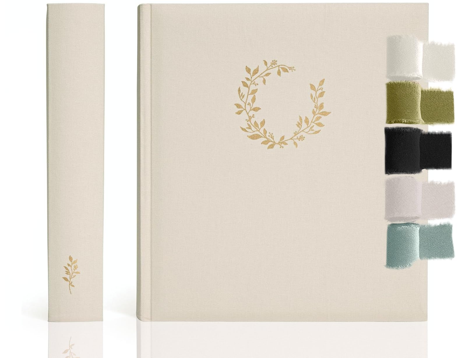 Photo 1 of La Lente Premium Scrapbook Album – Photo Album with Writing Space – 100 Pages for Multiple Sizes 4x6, 5x7, 6x8, 8x10 – Holds 500 Photos – Wedding, Baby, Travel & Family Memories