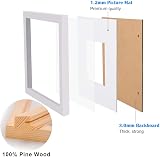 EGOFINE 6x4 White Solid Wood Photo Frames Set of 4 with Acrylic Glass view 6