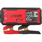 GOOLOO GT4000S 12V 4000A Peak Jump Starter with 100W Two-Way Fast Charging | SuperSafe Portable Car Battery Jumper Starter (12L Gas/10L Diesel) - 20,000 mAh Capacity - 150W DC Output- 3 Modes LED Light