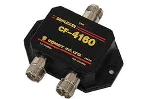 CF-4160J Comet Duplexer High-Isolation HF/VHF/UHF Frequency Splitter, Low-Loss RF Duplexer for Multi-Band Amateur Device Systems, Durable Coax Signal Divider for Mobile and Base Installations