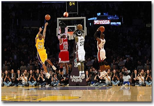 Us Seller Chicago Bulls Michael Jordan Lakers Kobe Bryant Poster Wall Decor
