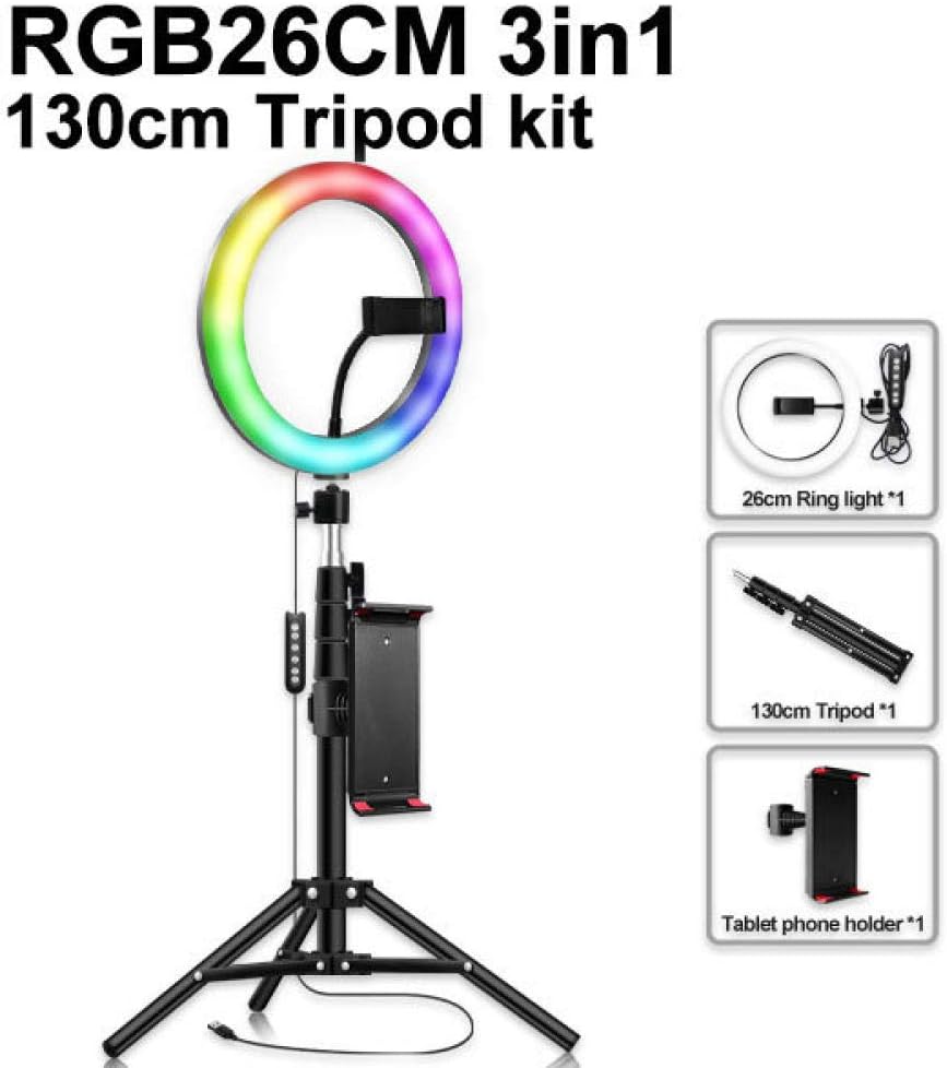 Anello Luminoso PEYOU Con Supporto Telefono - Luce LED Dimmerabile 10 Pollici - Foto 2