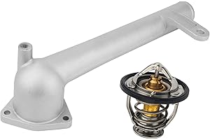 RARAYC 163210A040 Coolant Water Outlet with 90916-A3003 Thermostat Compatible with 2004-2006 Lexus RX330,2004-2006 Toyota Sienna Replacement Engine Water Outlet Thermostats 902-5123XD, 90916-03129