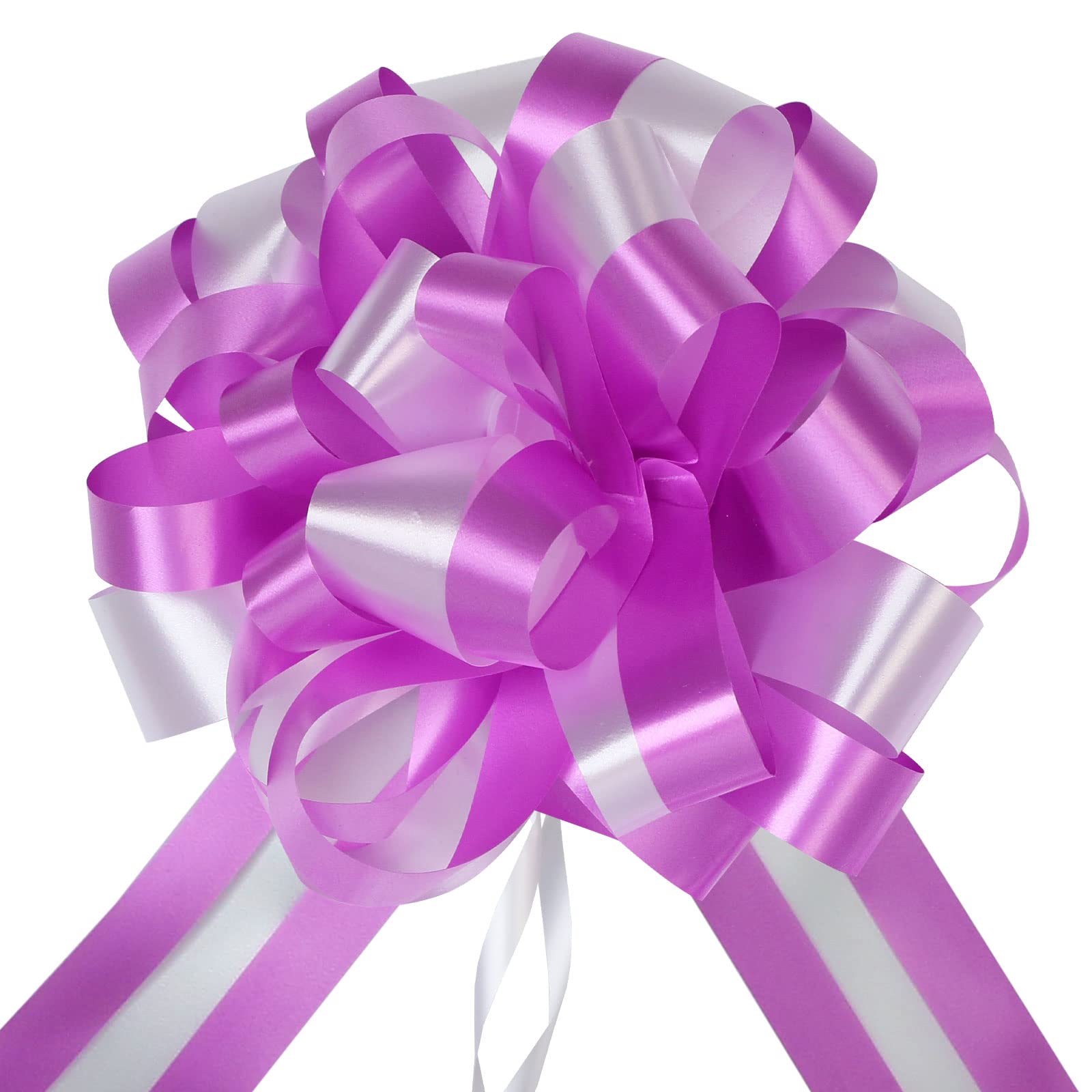 EDATOFLY 10 Pcs Pull Bows for Gift Wrapping, Large Bows for Presents Gift Wrapping Bows Gift Bows Present Bows for Florist Wedding Christmas Party Car Baskets Bouquets (Purple)