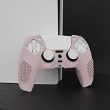 eXtremeRate PlayVital Cherry Blossoms Pink 3D Studded Silicone Cover for PS5 view 3