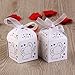 Tinksky Hollow Out Elephant Pattern Candy Boxes Gift Bags Baby Shower Wedding Favors, Pack of 50