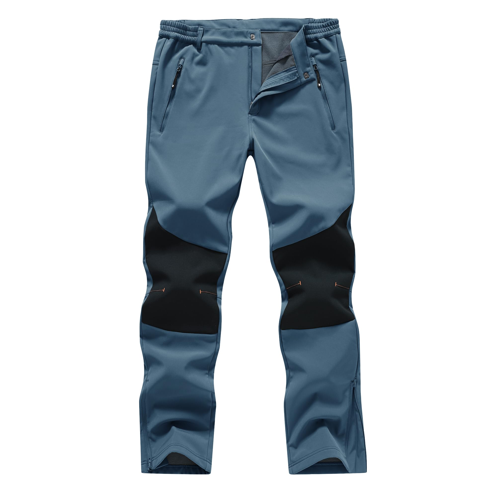 TBMPOY Men's Ski Snow Pants Waterproof Fleece Lined Insulated Softshell ...