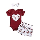 WOCACHI 3PCS Baby Girls Shorts Sets, 3Pcs Baby