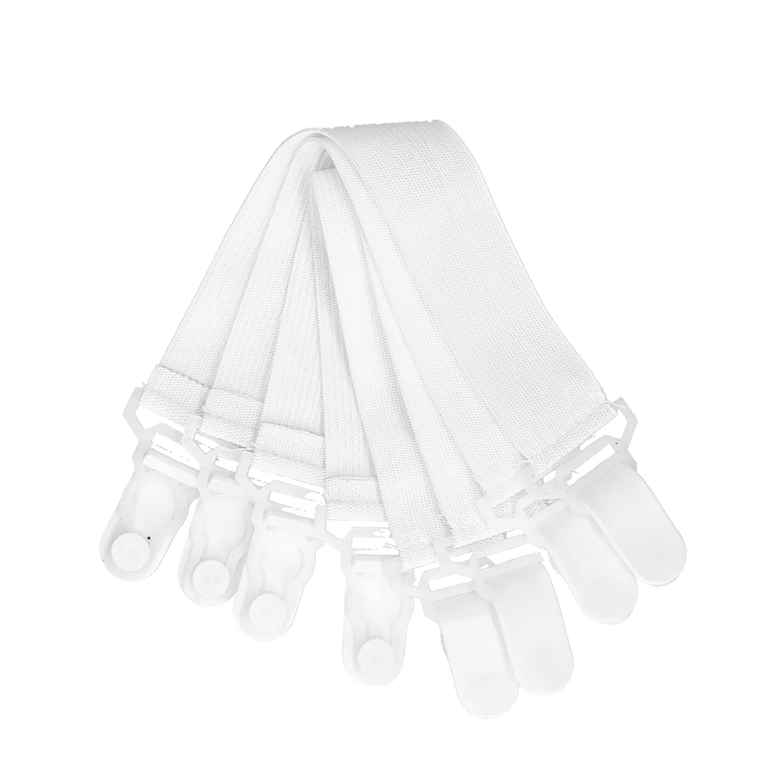 4PCS White Bed Sheet Holder Straps bed sheet holder straps Bed Sheet Grippers Adjustable Elastic Straps Fixing Clips Holder Bed Mattress Fasteners Adjustable Sheet Fasteners