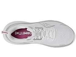Saucony Women's Guide 18 Sneaker, White/Fuchsia, 5