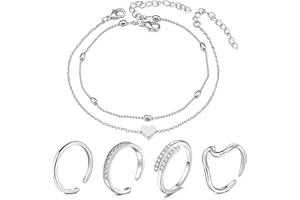 MODRSA Toe Rings for Women Toe Rings and Anklets for Women Toe Ring Adjustable Silver Gold Toe Rings