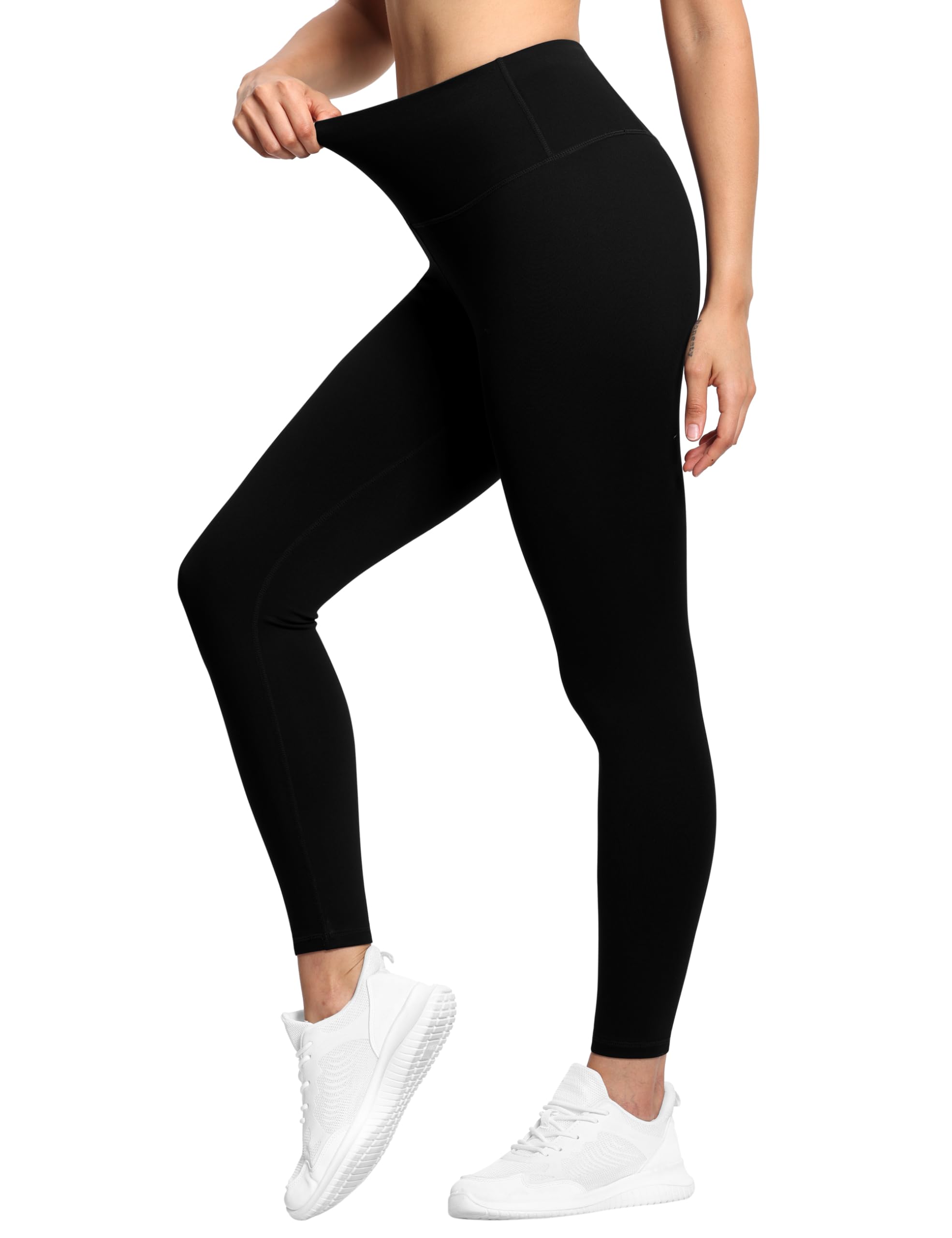 Photo 1 of THE GYM PEOPLE Women's High Waist Workout Legging Soft Tummy Control Squat Proof Yoga Running Pants Black