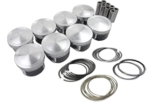 Flynsu Pistons & Rings Set Replacement for 2003-2006 Dodge Ram Chrysler Jeep 5.7L V8 OHV (VIN: 2 D H) Diameter 99.50mm