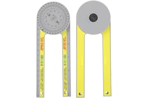 Angle Ruler, 360 Degree Rotating Arm with High Accuracy Bevel Protractor for Woodworking and Construction
