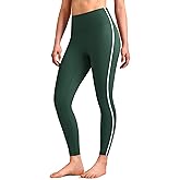Colorfulkoala Women's Dreamlux No Front Seam High Waist Yoga Leggings with Contrast Trim 25" Inseam