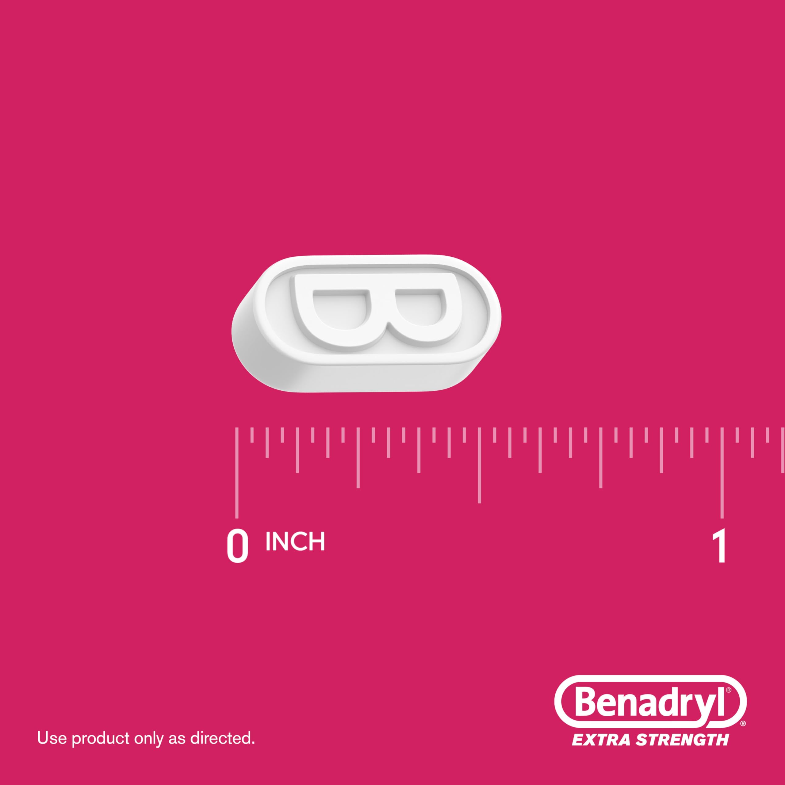 Benadryl Extra Strength Allergy Relief Medicine, 50 mg Diphenhydramine HCl Antihistamine Tablets for Relief of Allergy Symptoms Due to Hay Fever or Other Upper Respiratory Allergies, 24 ct