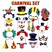 49pcs Circus Birthday Party Supplies - Carnival Photo Booth Props Wedding Birthday Carnival Bachelorette Party Decorations