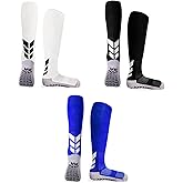 MENDENG Knee High Non-Slip Soccer Socks for Men & Women - Football, Basketball, Hockey Sports Grip Socks
