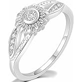 Jude Jewelers Stainless Steel Hammered Sun Flower Style Wedding Engagement Statement Promise Anniversary Holiday Ring