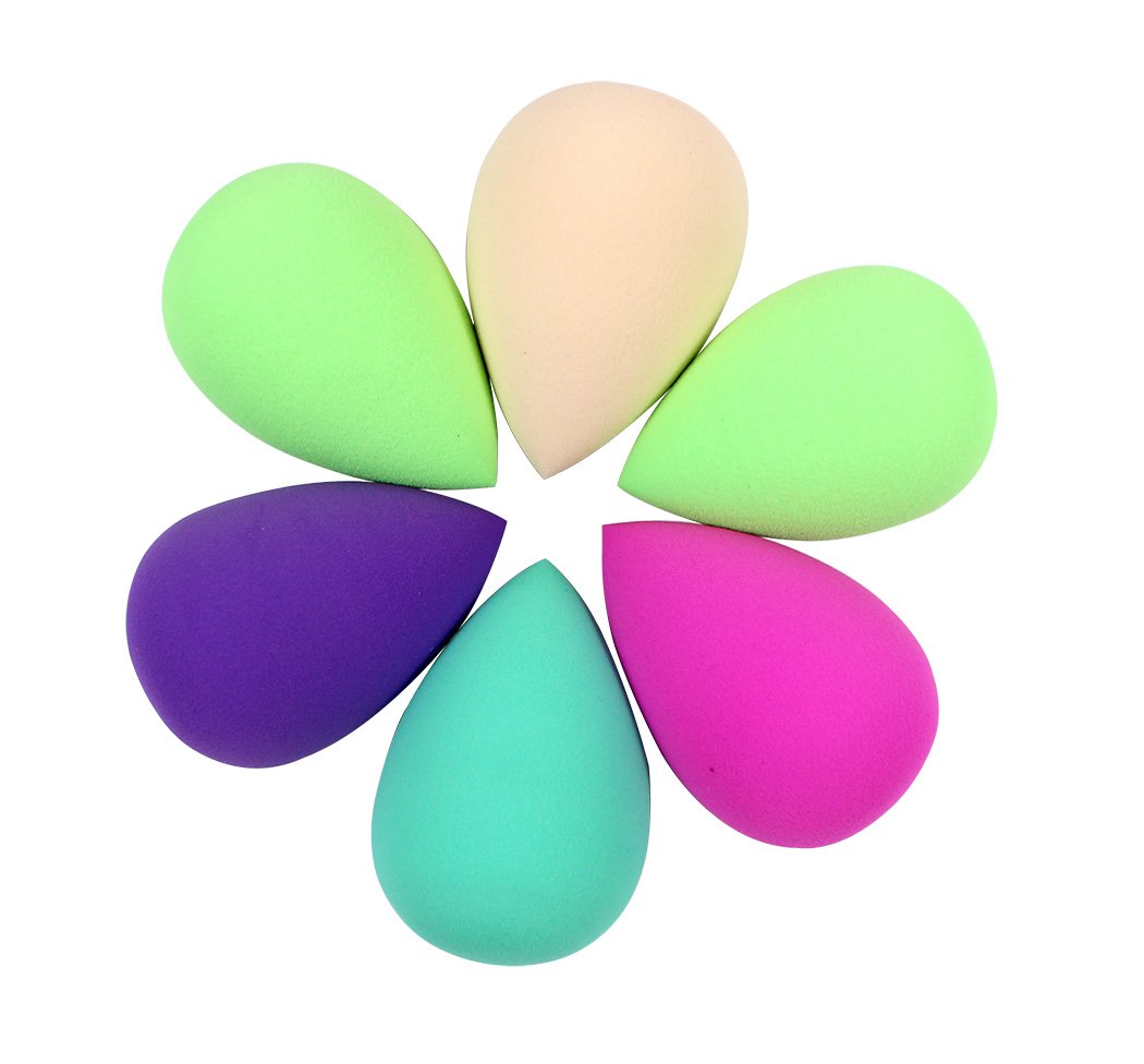 Ranvi Water Droplet Type Puff Flawless Smooth Makeup Powder Puff Beauty Sponge,4 PCS,Random Color
