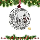 Christmas Ornaments, 2025 Solid Pewter Christmas Tree Ornament Handcrafted Pewter Collectible Ornament DIY Hanging Craft Holiday Decor for Xmas Trees Decor Home Party Gifts (Snowman)