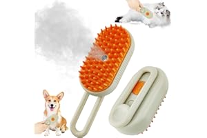 LELEAN Cat Steam Brush - Steamy Pet Brush Grooming Tool for Shedding and Cleaning - Best Cat Hair Brush with Water 3 in 1 Multifunctional Silicone Steamy Cat Pet Brush Dog Cat Long Handle
