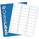 2.625" x 1" Waterproof Clear Gloss Address Labels - Pack of 3,000 Transparent Labels, 100 Sheets - Compatible with Laser Printers, OL875CL, OnlineLabels