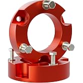 EVIL ENERGY 2" Leveling Lift Kit Compatible with Toyota 2005-2023 Tacoma 2WD/4WD (6 lugs only), 2003-2023 4Runner and 2007-2015 FJ Cruiser, 2 inch Front Suspension Strut Spacers Red