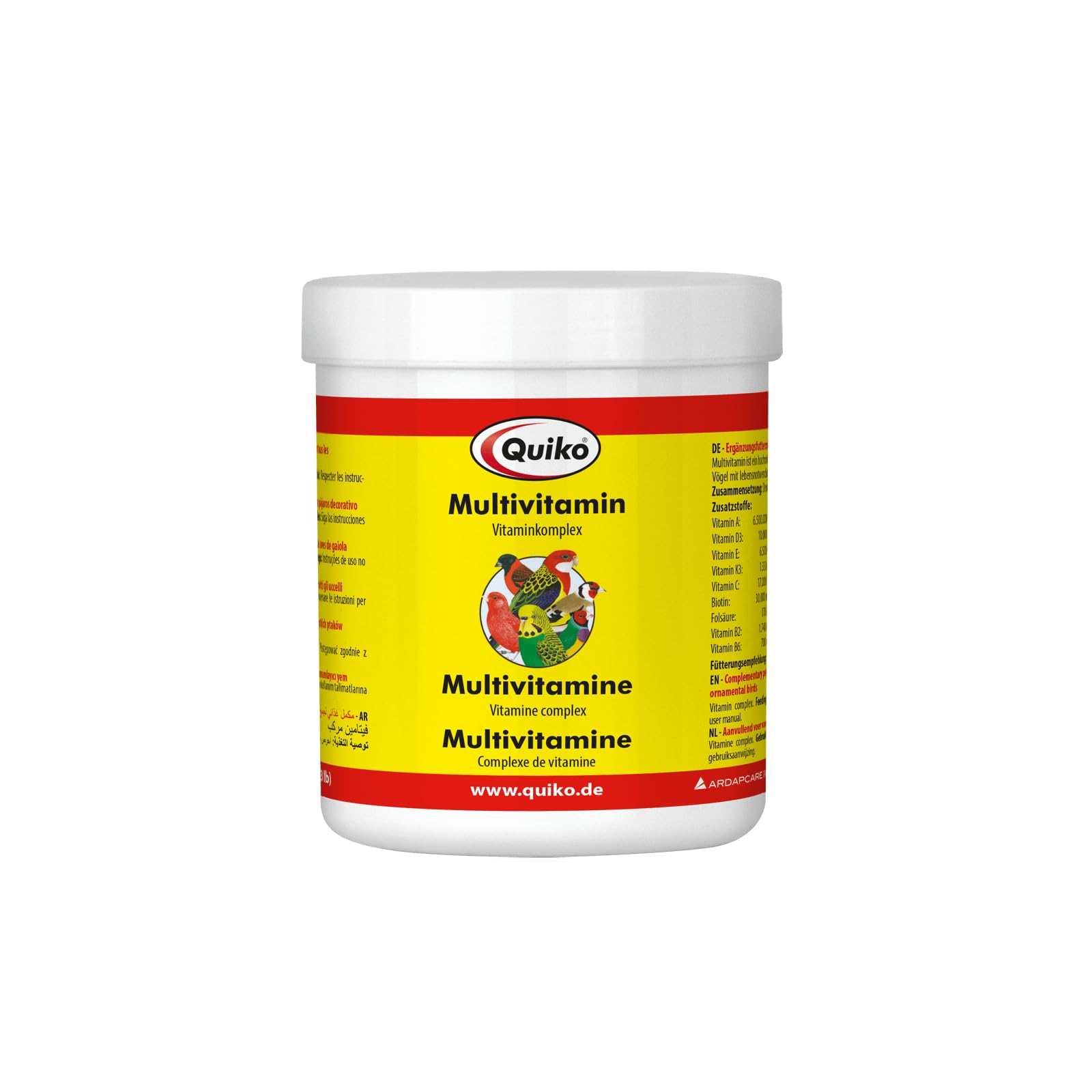 Quiko Multivitamin 375g - Vitamin complex to supply all ornamental bird species with important vitamins - in powder form