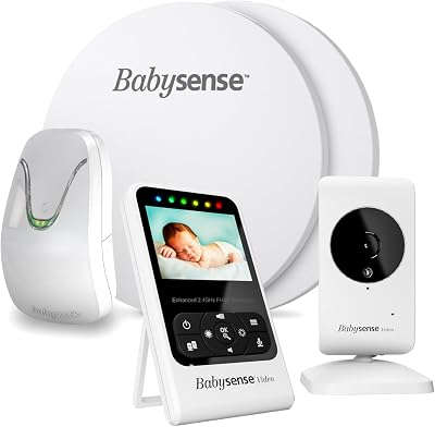 Babysense Video Baby Monitor with 2.4 Inch Screen and Non-Contact Breathing