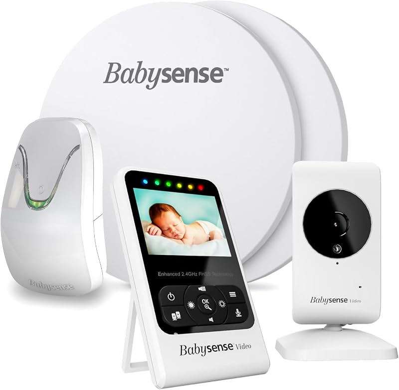 Babysense Video Baby Monitor with 2.4 Inch Screen and Non-Contact Breathing