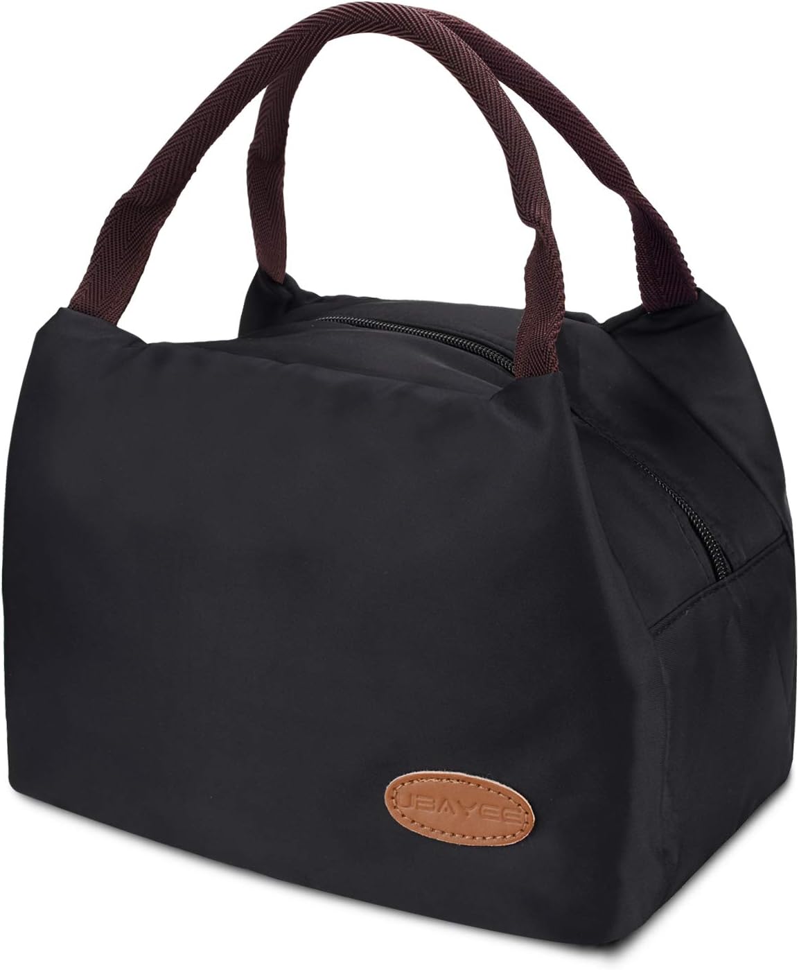 UBAYEE Reusable Insulated Lunch Bag, Portable and Durable Picnic Box Tote for Men, Women and Children - Upgraded (Black, M)
