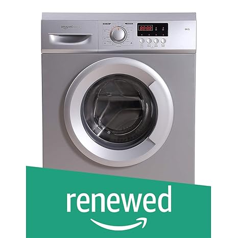 (Renewed) AmazonBasics 6 Kg Fully-Automatic Front Loading Washing Machine (AB6FAFL008_cr, Grey/Silver)