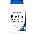 Nutricost Biotin (5,000mcg) 150 Softgels - Vitamin B7 - Gluten Free, Non-GMO