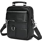 BAIGIO Genuine Leather Shoulder Bag for Men Crossbody Bag Small Leather Messenger Briefcase Handbag Men Purse | Genuine Leather, Small, Leather, Messenger, Men Purse
