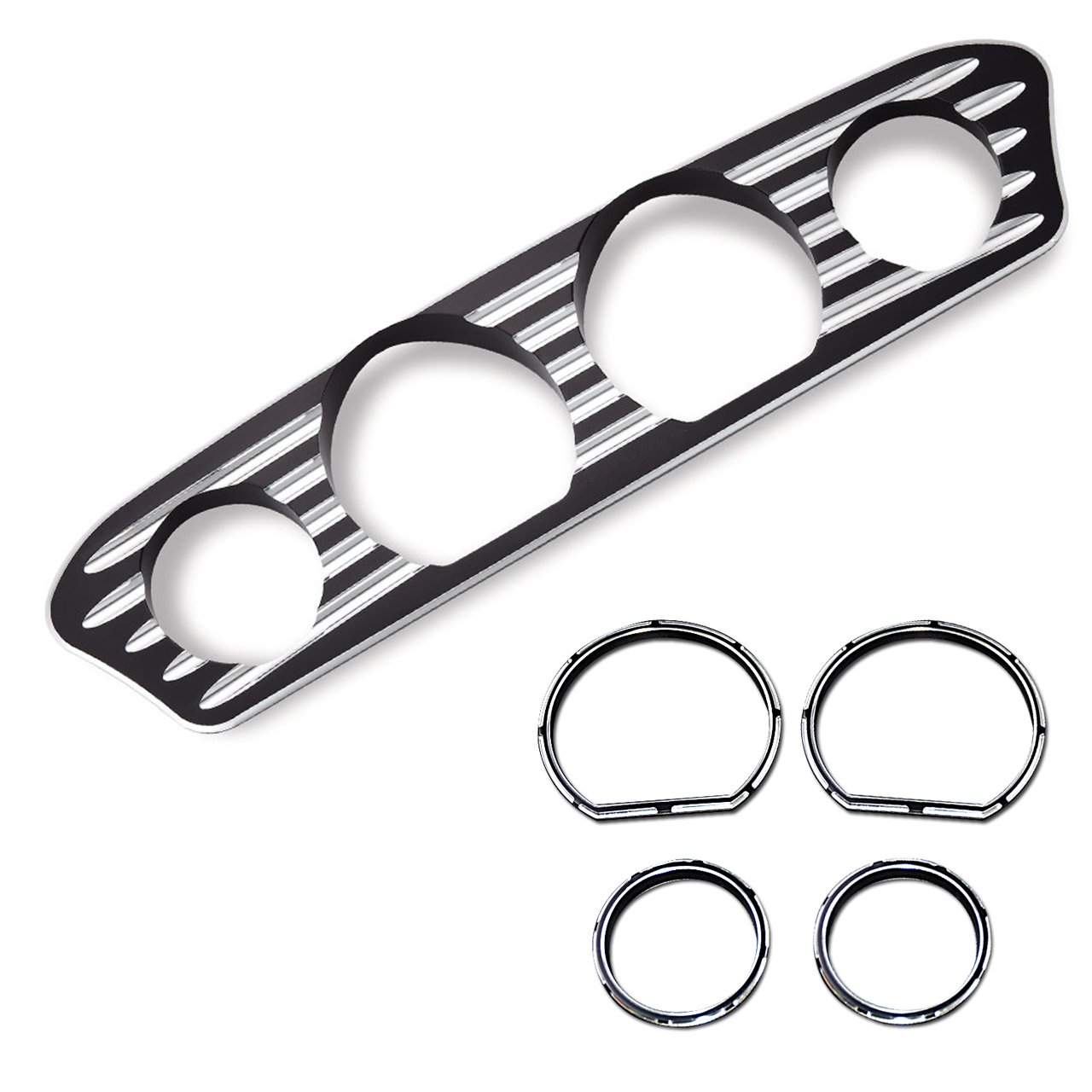 Rebacker Brust Motorcycle Inner Fairing Dash Bezel Kit + Gauge Trim for Harley Touring 14 15 16 17
