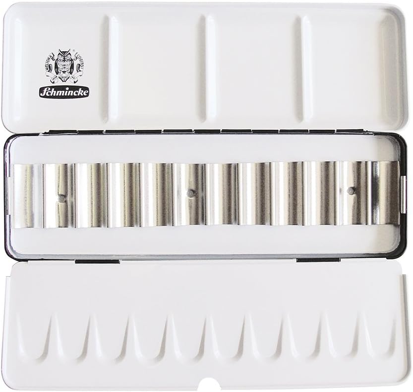 Caja metálica vacía para acuarelas: Puede soportar hasta 12 pomos de 5ml.: Amazon.es: Hogar