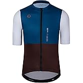 GCRFL Cycling Jersey Men Shorts Sleeves Road Bike Jersey Bicycle Tops Shirt, Zipper Pocket UPF 50+ Lightweight PRO Race Fit