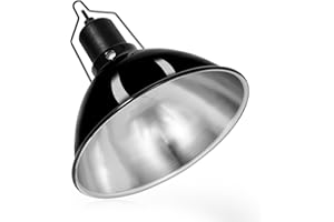 DXOPHIEX 8.5inch Dome Reptile Heat Lamp Reptile Light Fixture UVB Reptile Light Fixture Max 150W for Bearded Dragon, Turtles, Snake and Lizard Terrarium