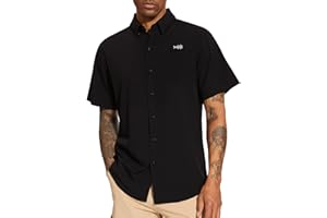 Bassdash Men's UPF 50+ Short Sleeve Button Down Fishing Shirt Breathable Lightweight for Outdoors Hiking Camping