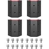 4 Pcs DIY Mounting Connector Compatible with ToughBuilt StackTech Rails, Modular Rail Mount for Custom Tool Holders, Brackets &amp; Accessories, No-Drill Quick-Lock Design